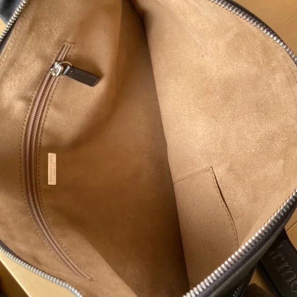 Ermenegildo Zenga Dark Brown Leather Messenger Bag - Picture 3 of 6